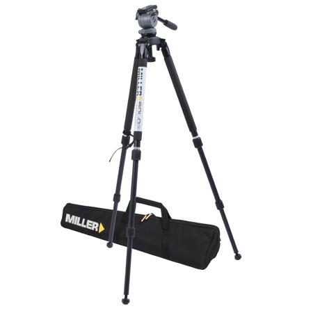 Miller DS10 Fluid Head with Solo 75 3-Section Aluminum Alloy Tripod
