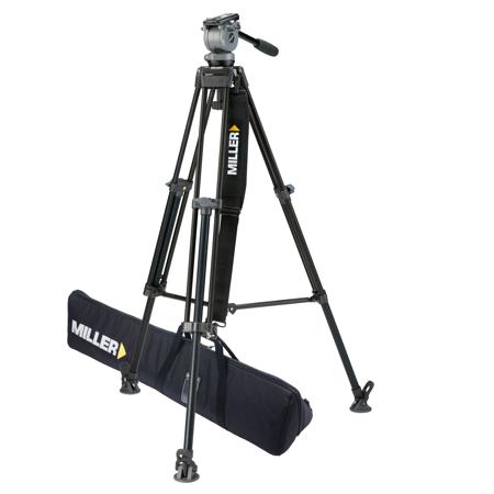 Miller DS10 Fluid Head with Toggle LW Al Tripod & 835 DS Above Ground Spreader