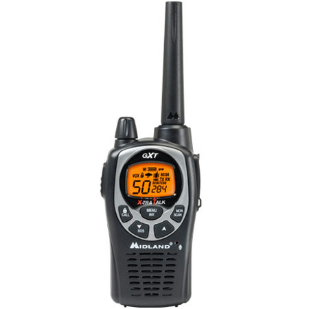 Midland GXT1000VP4 Waterproof Series 50-Channel 36-mile 2-Way GMRS Radios, Pair with 284 Privacy Codes, SOS Siren, Black