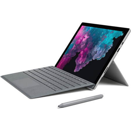 Microsoft Surface Pro 6 12.3" & Cover Bundle, i5, 8GB, 128GB SSD, W10, Platinum