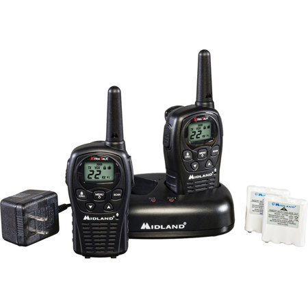 Midland 22 Channels 2 Way Radios With Charger, 24 Mile Range, 462.550-467.7125 MHz Frequency Band