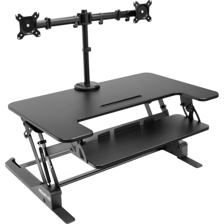 Mount-It! MI-7934 Sit-Stand Desk Converter with Dual Monitor Mount for 13-32"
