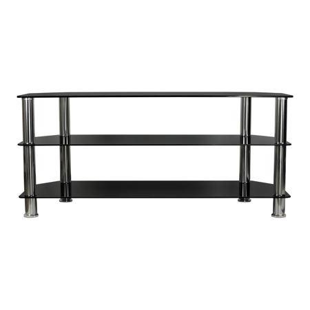 Mount-It! MI-880 Three Tempered Glass Shelf TV Stand