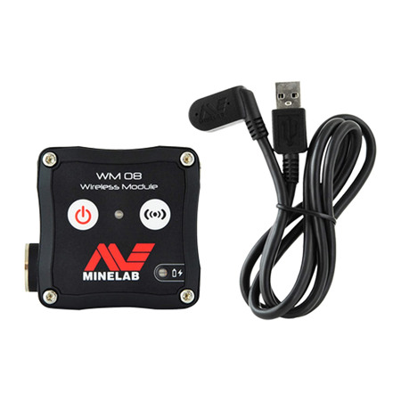 Minelab WM 08 Wireless Audio Module w/Charging Cable for EQUINOX Metal Detectors