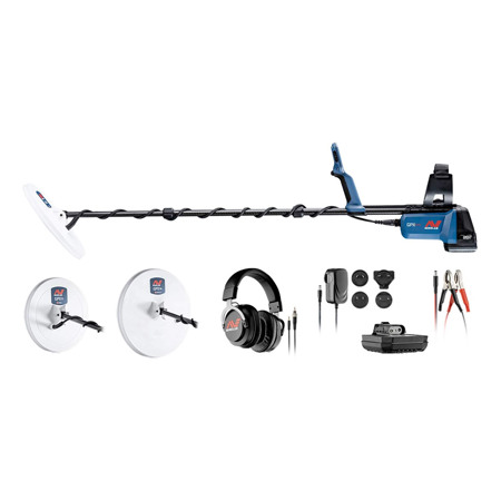 Minelab GPX 6000 Waterproof GeoSense-PI Gold Metal Detector with GPX 11" Round Monoloop and GPX 14" Round Double-D Coil