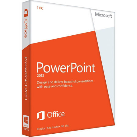 Microsoft PowerPoint 2013 Software, Medialess, English - Windows 32/64-bit