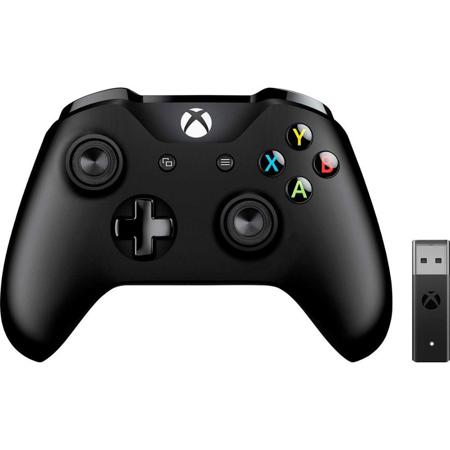 Microsoft Xbox One Wireless Controller + Wireless Adapter, for Windows 10, Black