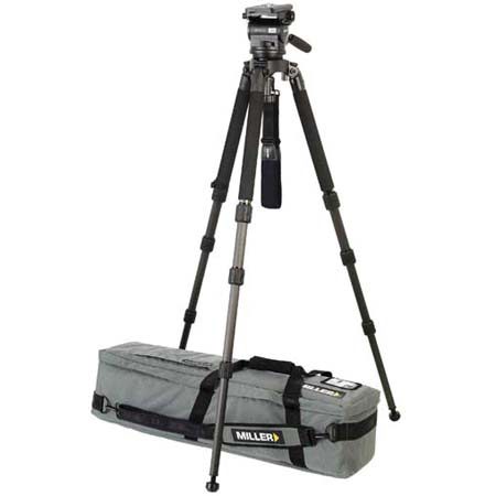 Miller 2-section Aluminum Tripod with Arrow 25 Fluid Head