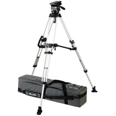 Miller 2-section Aluminum Tripod with Arrow 25 Fluid Head