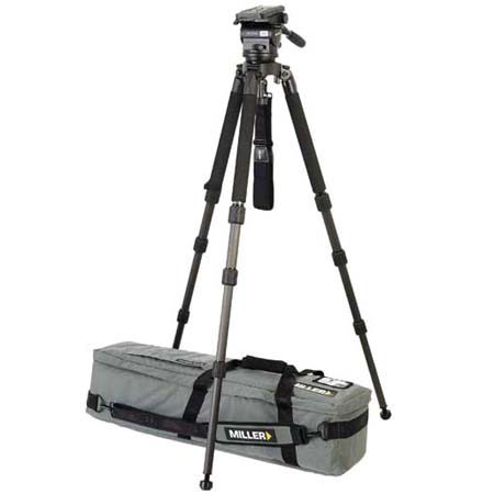 Miller 2-section Aluminum Tripod with Arrow 40 Fluid Head