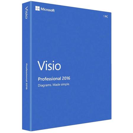 Microsoft Visio Professional 2016 Software for 1 PC