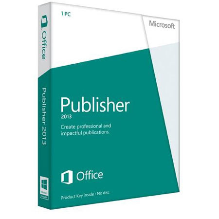 Microsoft Publisher 2013 Software, Medialess, English - Windows 32/64-bit
