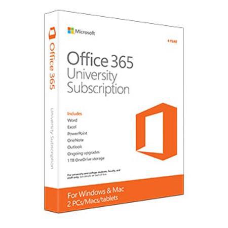 Microsoft Office 365 University (2-License), 4 Year Subscription (USA, Canada)