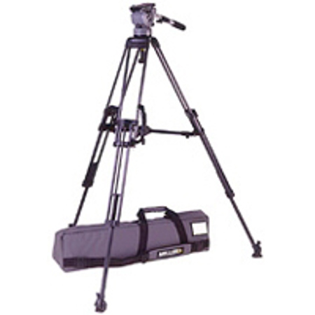 Miller System VJ-20 ENG CFS Fluid Head with 2 Stage Sprinter Carbon Fiber Tripod 1305 - with Mid-Level Spreader - with Case