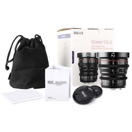 USED Meike 12mm T2.2 Manual Focus Wide Angle Cinema Lens for MFT Mount