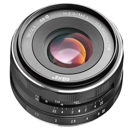 Meike 35mm f/1.7 Lens for Micro Four Thirds (M4/3), Black