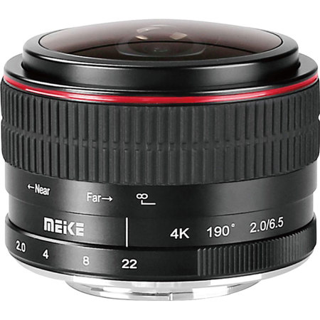 Meike 6.5mm f/2.0 Circular Fisheye Lens for Canon EF-M, Black