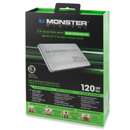 Monster Digital LeMans 120GB 2.5" SATA 6GB/s Solid State Drive with Upgrade Kit