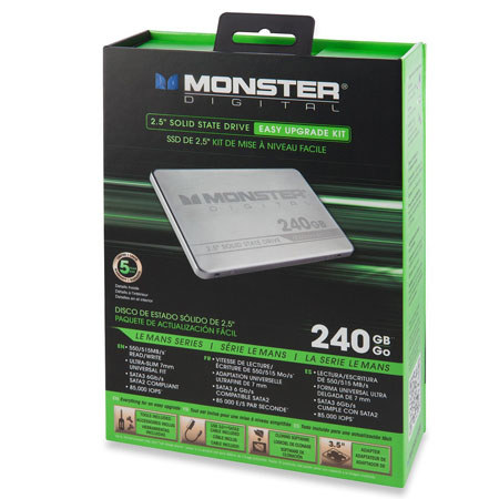 Monster Digital LeMans 240GB 2.5" SATA 6GB/s Solid State Drive with Upgrade Kit