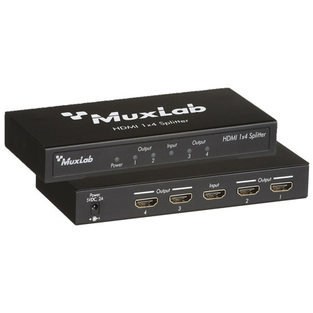 Muxlab 1x4 4K Ultra HD HDMI Splitter