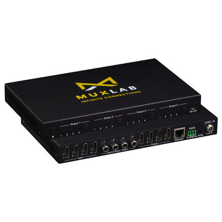 Muxlab 4x4 4K Ultra HD HDMI Matrix Switch