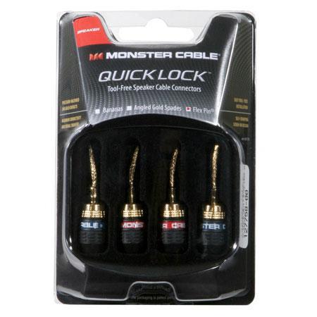 Monster Cable Monster QuickLock MKII Gold Flex Pin Connectors, 2 Pairs