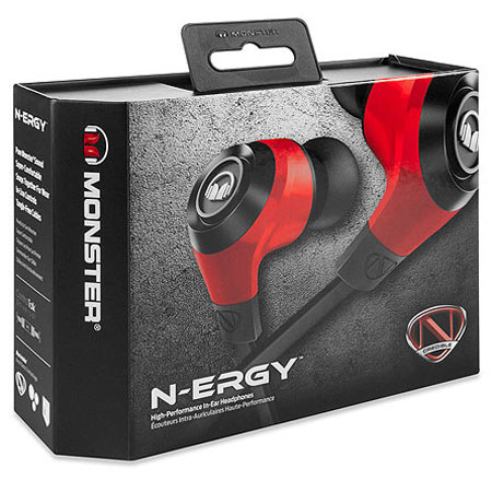 Monster NCredible NErgy In-Ear Headphones, Cherry Red
