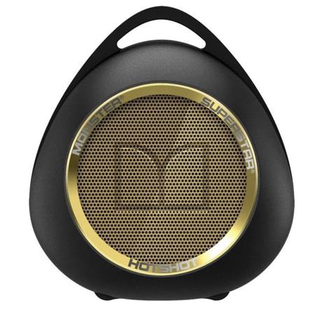 Monster Cable SuperStar HotShot Portable Bluetooth Speaker, Black with Gold