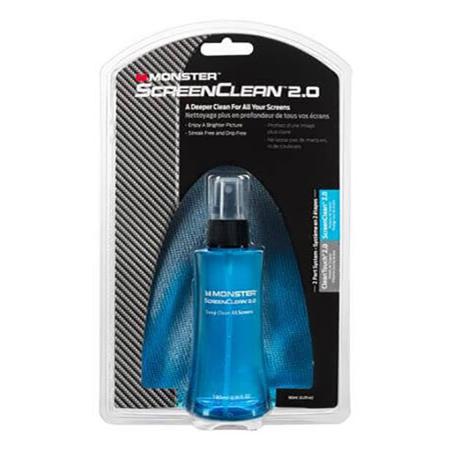 Monster Cable 6.1 oz (180ml) ScreenClean 2.0 Spray with Cleaning Cloth