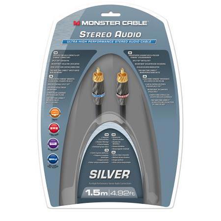 Monster Cable Silver 1.5m (4.92') Ultra High Performance Stereo Audio Cable