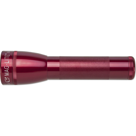 MagLite ML25LT 2-Cell C LED Flashlight, Chipboard Packaging, Red