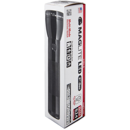 MagLite ML300L 2-Cell D LED Flashlight, Chipboard Packaging, Black