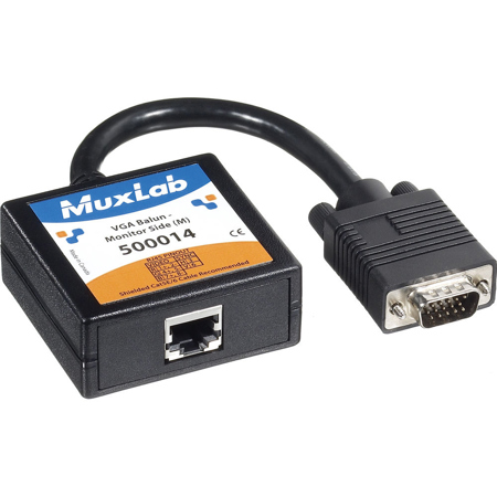 Muxlab Monitor Side VGA Balun with DB15HD Plug