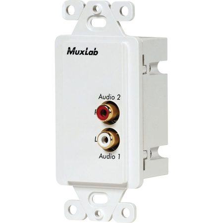 Muxlab Stereo Hi-Fi Wall Balun with RCA Female Sockets, United States