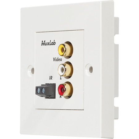 Muxlab Stereo AV/IR Pass-Thru Wall Balun, United Kingdom