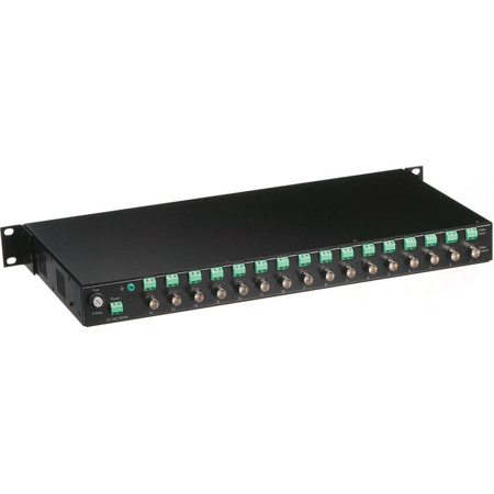 Muxlab LongReach 16 Active CCTV Receiver Hub, UTP/Coax, 110V/24VAC