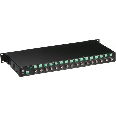 Muxlab LongReach 16 Active CCTV Receiver Hub, UTP/Coax, 220-240V/24VAC