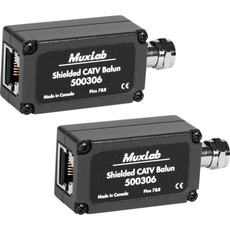 Muxlab Shielded CATV Balun, 2 Pack
