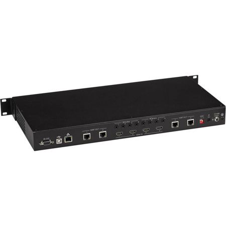 Muxlab HDMI 4x4 Matrix Switch, HDBT, POE, Europe