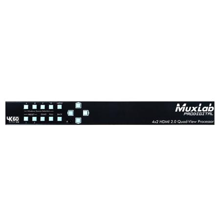 Muxlab 4x2 4K UHD HDMI 2.0 Quad-View Video Processor/Switcher