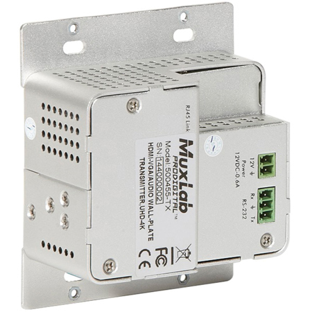 Muxlab HDMI VGA/Audio Over CAT5e/6 UHD-4K Wall-Plate Transmitter