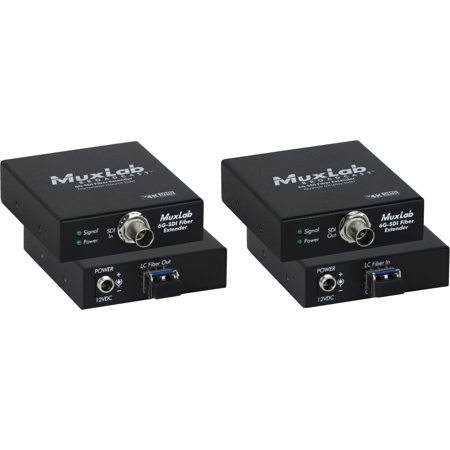 Muxlab 6G-SDI Over Single-Mode LC Fiber Extender Kit, 60000'