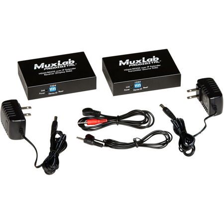 Muxlab HDMI/RS232 Over IP Extender Kit with PoE