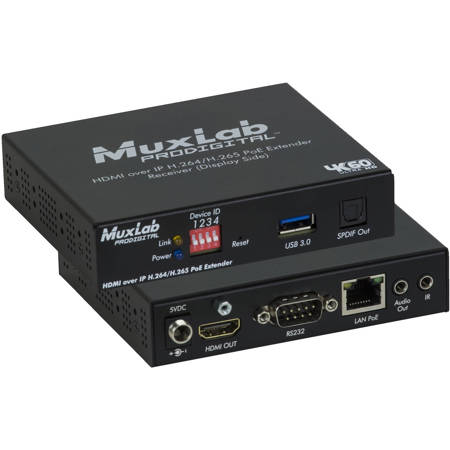 Muxlab 4K UHD HDMI Over IP H.264/H.265 PoE Receiver