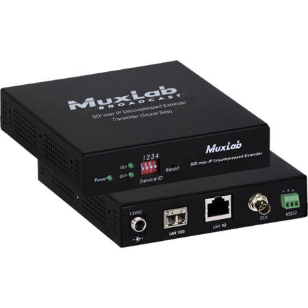 Muxlab 3G-SDI/ST2110 Over IP Uncompressed Receiver, Multi-Mode Fiber Cable