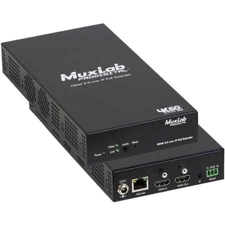 Muxlab 4K UHD HDMI 2.0 Over IP Extender with PoE