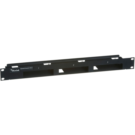 Muxlab 1U 3-Port Rackmount Transceiver Chassis