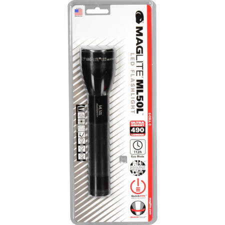 MagLite ML50L 2-Cell C LED Flashlight, Blister Packaging, Black