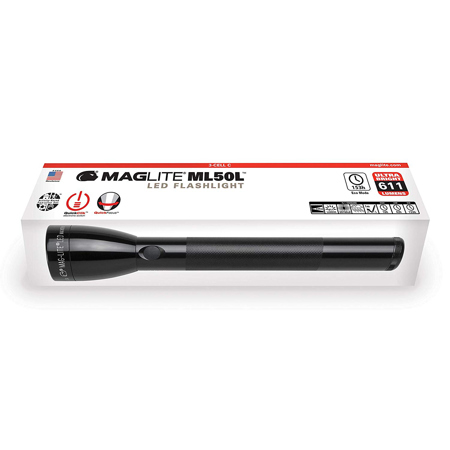 MagLite ML50L 3-Cell C LED Flashlight, Chipboard Packaging, Black