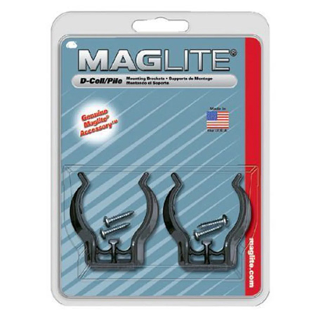 Maglite ASXD026 D-Cell Universal Flashlight Mounting Bracket, 2 Pack
